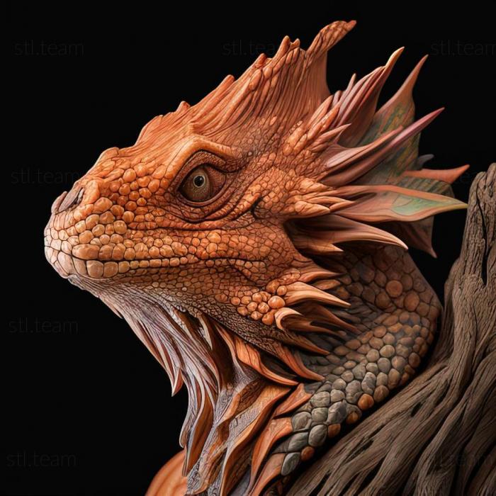 3D model Pogona henrylawsoni (STL)